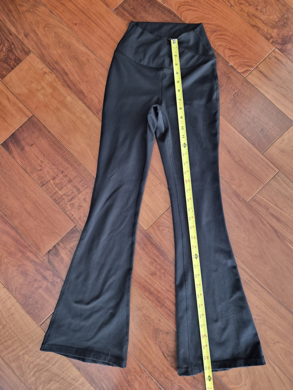 Yogalicious Lux Black Crossover High Waist Flare Leggings Pants XS - Picture 3 of 13